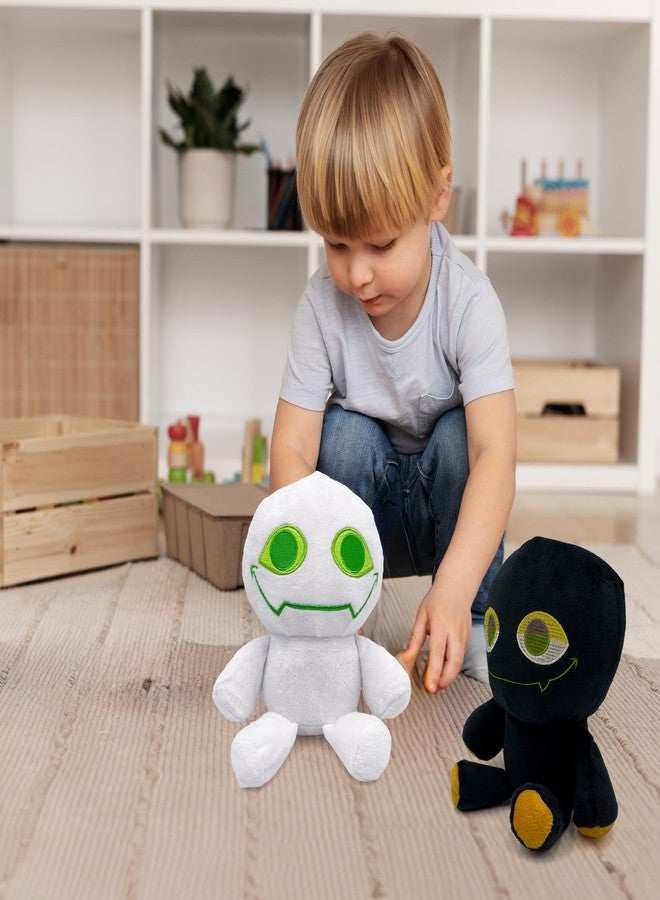 Adenzai Slap bob Battle Plush (Black - White) Cute Halloween Plush Toy – Soft Stuffed Animal Plushie, Gift for Kids & Adults, Perfect for Birthday, Party - Image 3