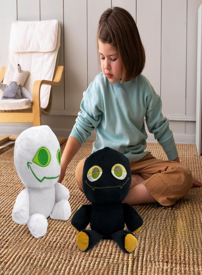 Adenzai Slap bob Battle Plush (Black - White) Cute Halloween Plush Toy – Soft Stuffed Animal Plushie, Gift for Kids & Adults, Perfect for Birthday, Party - Image 4