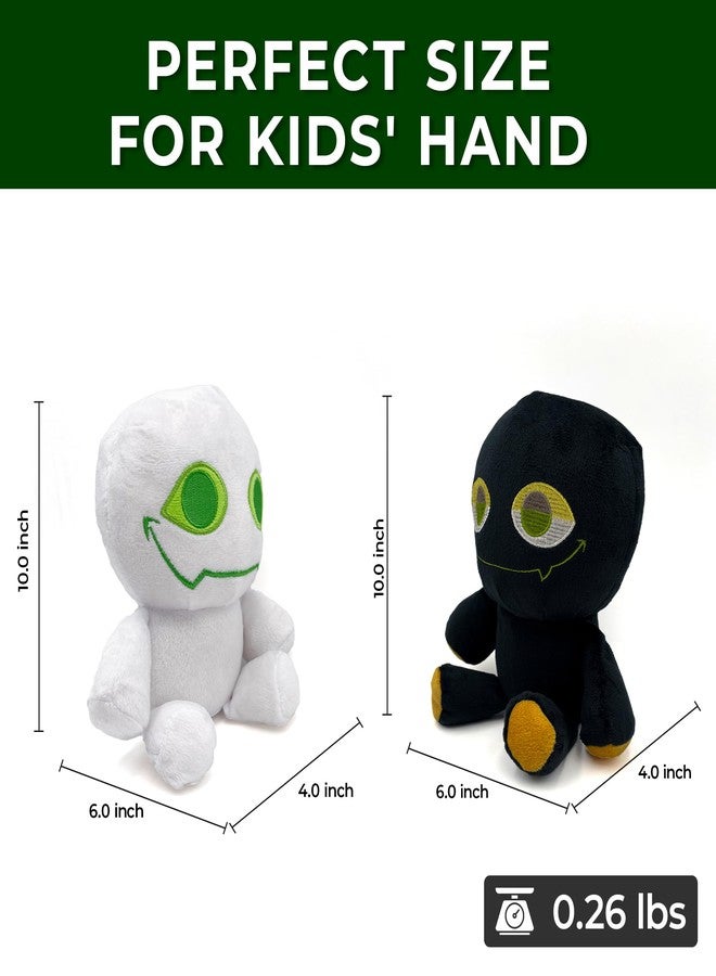 Adenzai Slap bob Battle Plush (Black - White) Cute Halloween Plush Toy – Soft Stuffed Animal Plushie, Gift for Kids & Adults, Perfect for Birthday, Party - Image 2