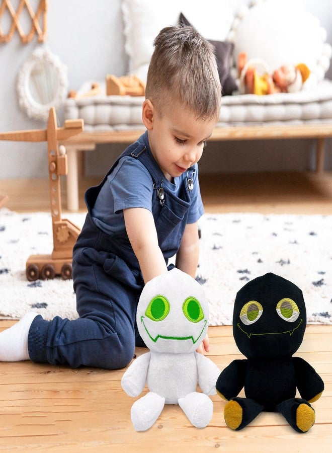 Adenzai Slap bob Battle Plush (Black - White) Cute Halloween Plush Toy – Soft Stuffed Animal Plushie, Gift for Kids & Adults, Perfect for Birthday, Party - Image 5