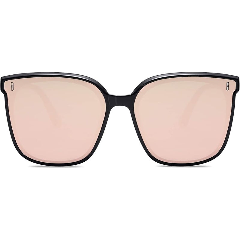 Sojos Sonnenbrille Herren Damen Verspiegelt, Retro Vintage Groß Eckig Schwarz Coole Klassisch Rechteckig UV400 Schutz Unisex Brille SJ2157 - Image 2