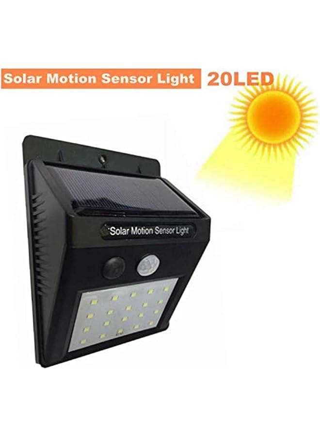 erorex 20 Leds Solar Motion Sensor Waterpoof Heatproof Outdoor Light White H10.2 X W15.8 X D5.6 Cm - Image 2