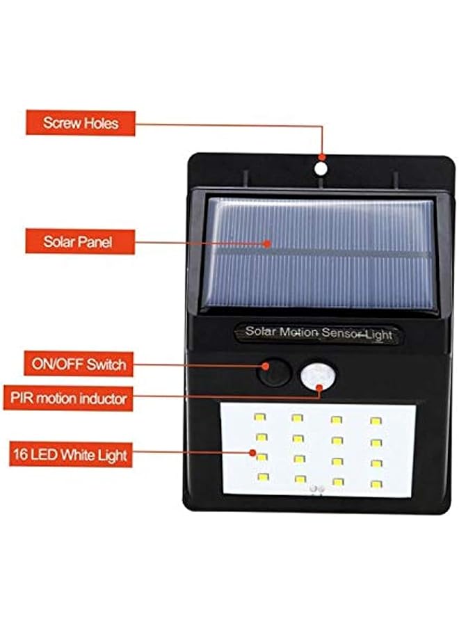 erorex 20 Leds Solar Motion Sensor Waterpoof Heatproof Outdoor Light White H10.2 X W15.8 X D5.6 Cm - Image 4