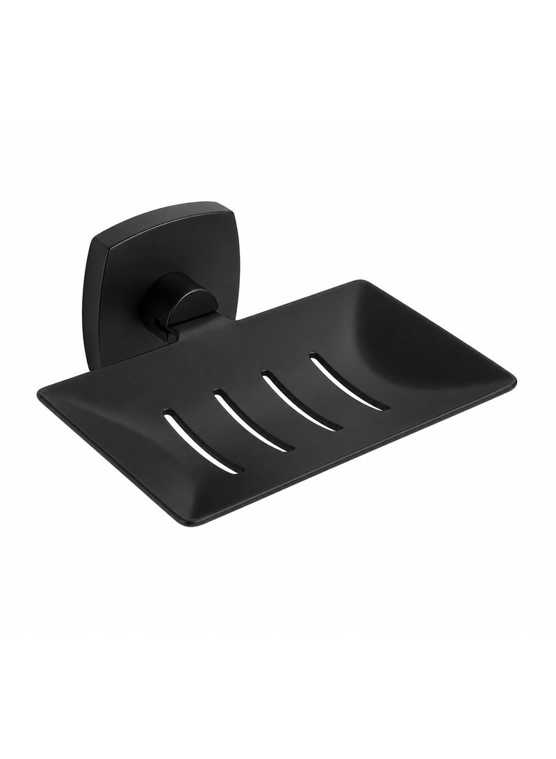 Stainless Steel Soap Holder with Square Base – Modern and Elegant Design (Black) - Image 1