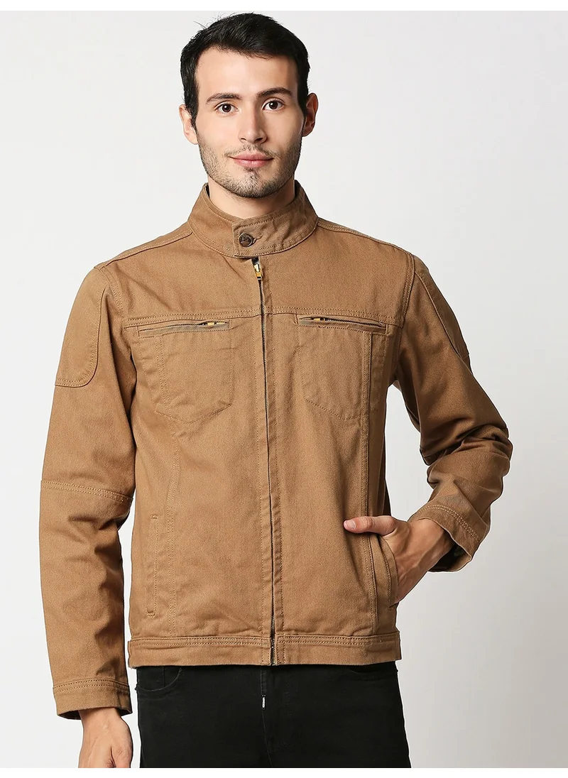 هاي ستار Men Rust Brown Tailored Jacket