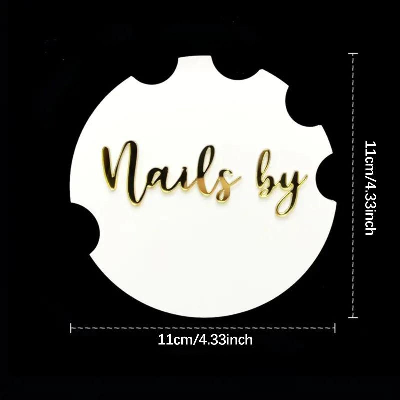 Acrylic Nail Display Board Round Compact Photo Prop For Manicure - Image 5