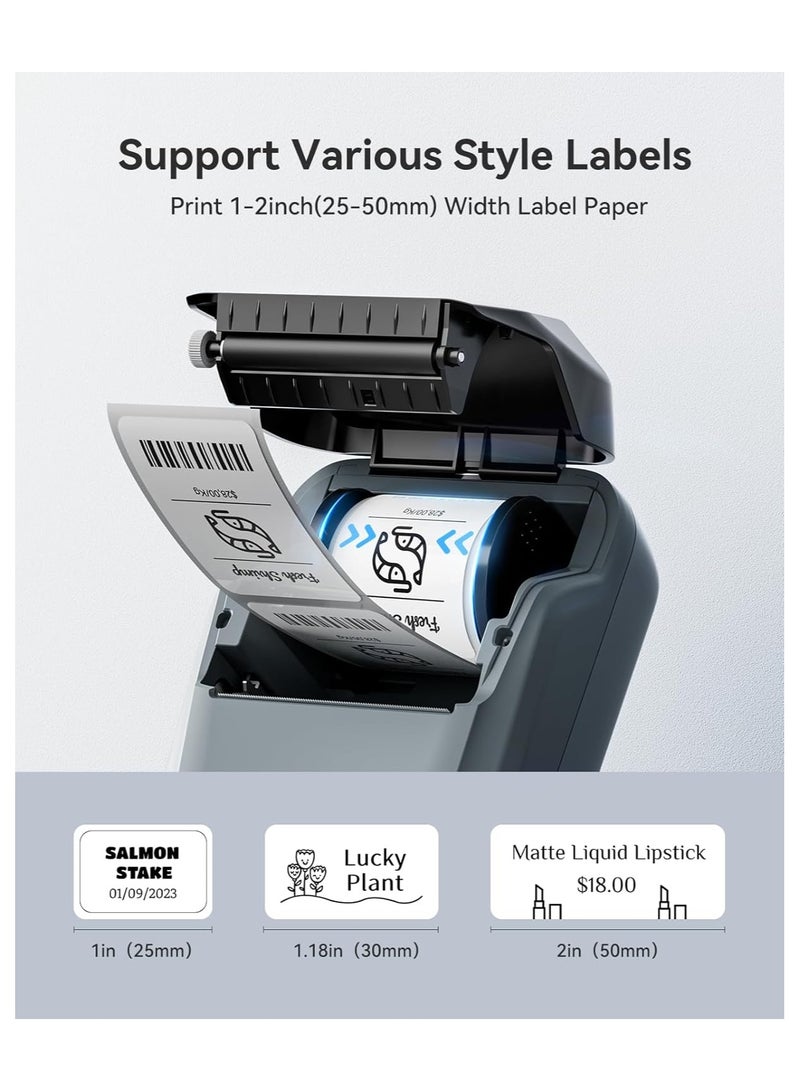 Bluetooth Label Maker Machine Portable Label Printer with Auto Label Detection Easy to Use Wireless Thermal Printer for Office Home Small Business Organization - Image 4