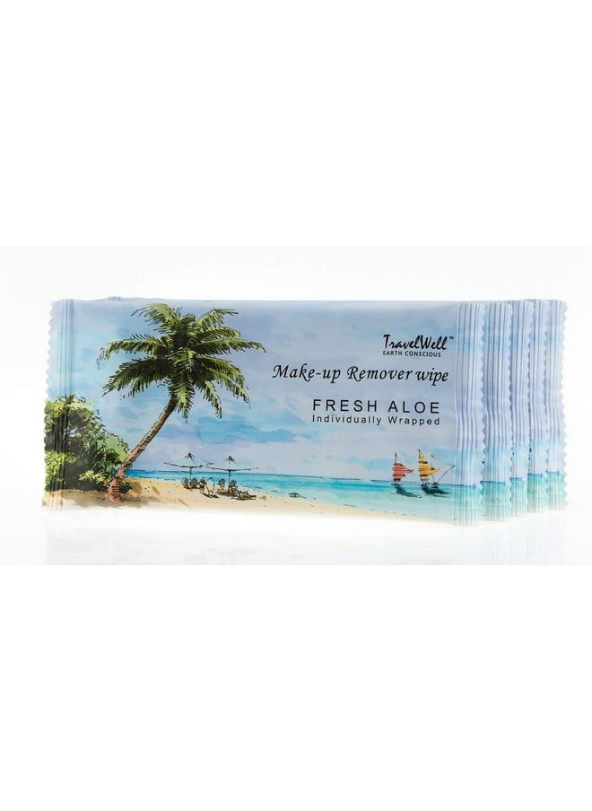 Travelwell - Makeup Remover Wipes Bulk, Individually Wrapped Natural Fresh Aloe Travel Packs Elderly Bathing Cleansing Wipes 500 Count Per Package ; Travel Size Toiletries ; Hotel Toiletries Bulk Set - Image 1