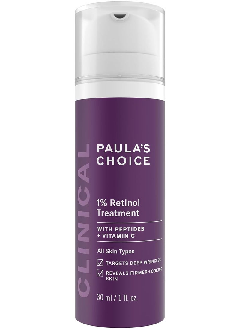Paula's Choice Skincare - CLINICAL 1% Retinol Treatment Cream with Peptides Vitamin C & Licorice Extract 1 fl oz - Image 1