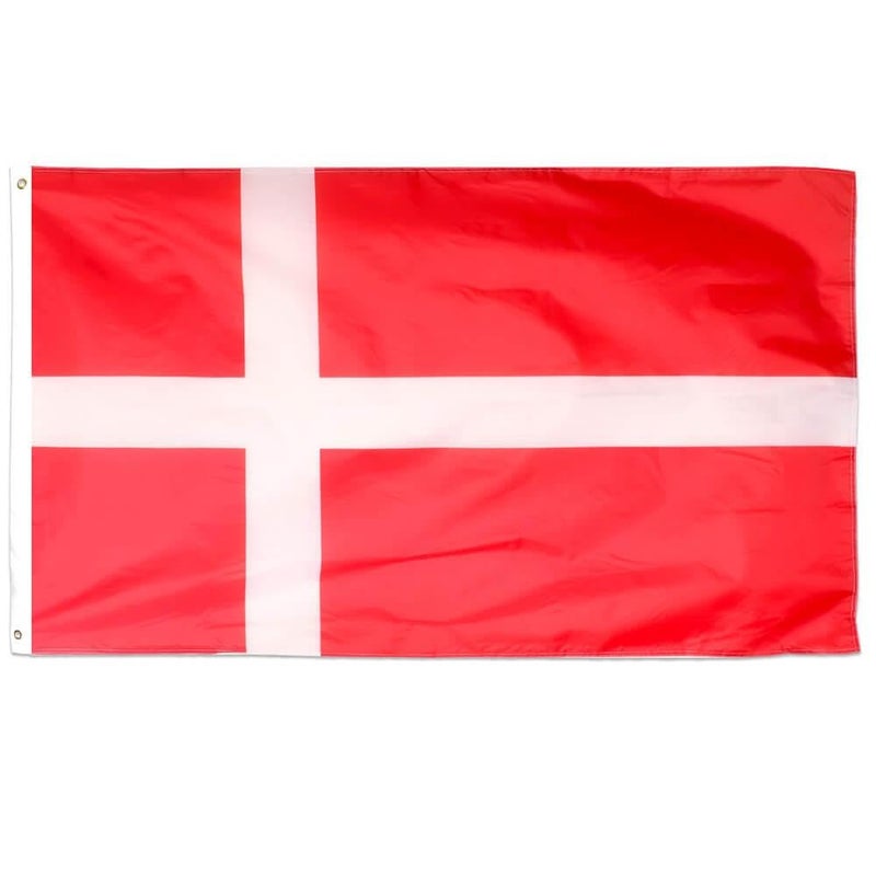 Boolavard World Cup 2026 Flag - Official National Flag 5ft X 3ft Large Double Sided With Brass Eyelets USA Canada Mexico (Denmark) - Image 1