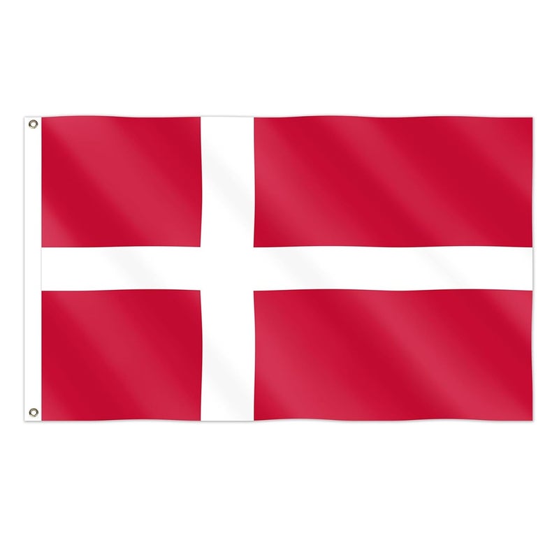 Boolavard World Cup 2026 Flag - Official National Flag 5ft X 3ft Large Double Sided With Brass Eyelets USA Canada Mexico (Denmark) - Image 2