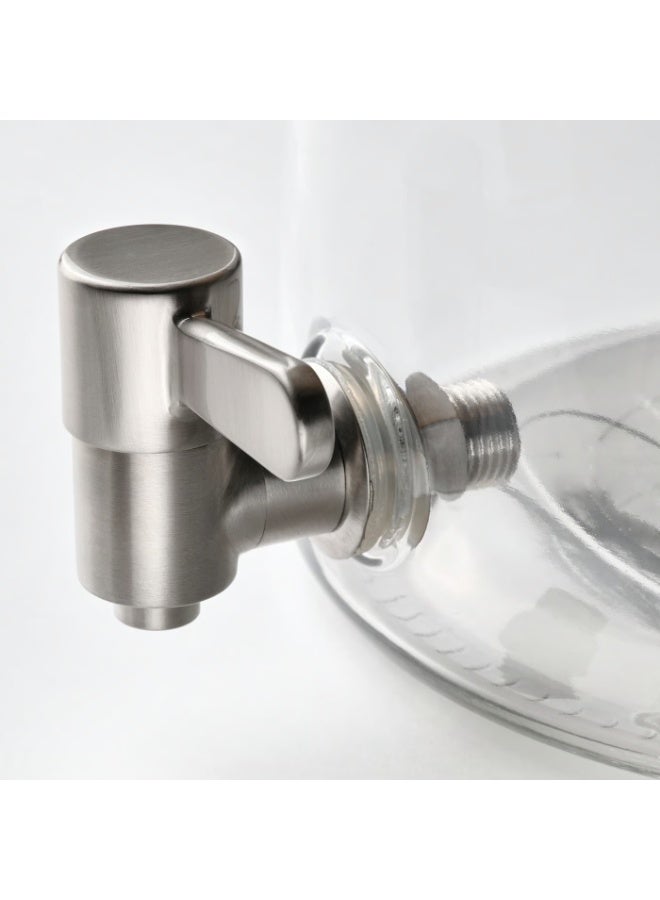 Baitique Beverage Dispenser Jar with Tap, Glass/Bamboo Lid, 4 L - Image 2