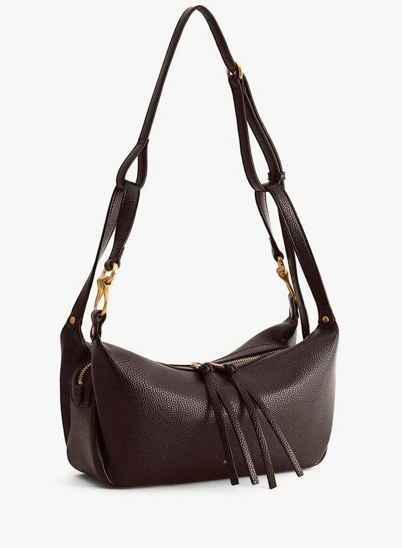 Jw Pei Dark Brown Selia Soft Grain Crossbody Bag for Women | Best Price UAE