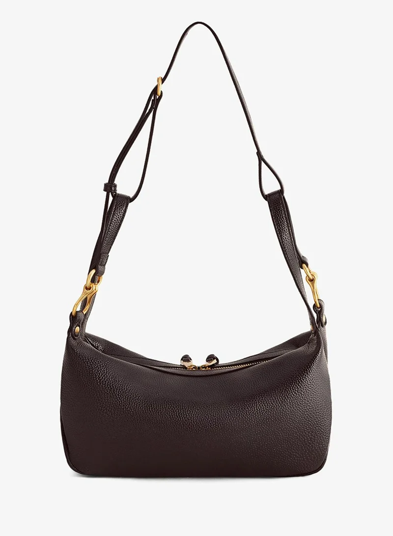Jw Pei Dark Brown Selia Soft Grain Crossbody Bag for Women | Best Price UAE