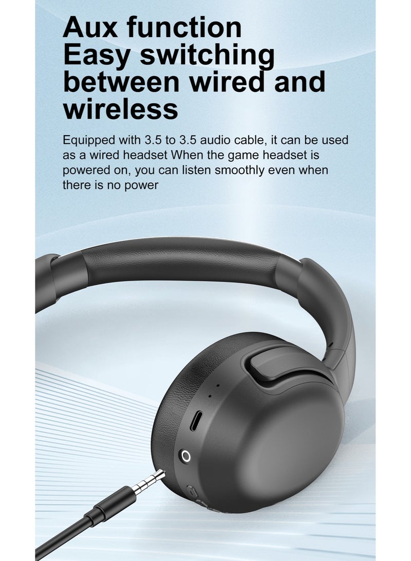 Noise cancelling Wireless Earphones Bluetooth 5.4 Headphones Built-in Microphone for  Gaming - Image 3
