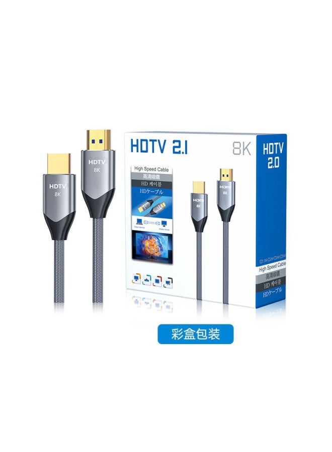 كابل HDMI 2.1 نسخة 8K/60Hz لتوصيل التلفزيون وكمبيوتر الألعاب PS وجهاز العرض وأجهزة الفيديو - Image 1