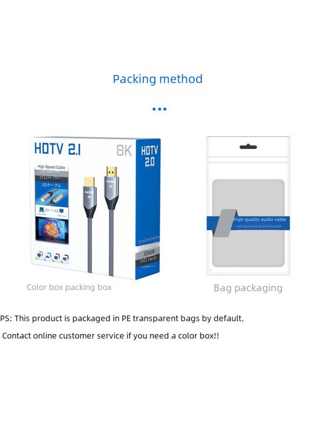 كابل HDMI 2.1 نسخة 8K/60Hz لتوصيل التلفزيون وكمبيوتر الألعاب PS وجهاز العرض وأجهزة الفيديو - Image 3