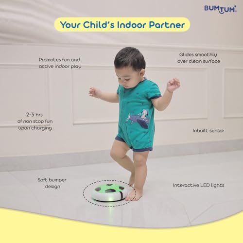 BUMTUM Hover Ball for Kids| Hover Football Indoor Electric Floating Hoverball Soccer |C-Type USB Rechargeable Battery Powered| Air Football Smart | Toy for Boys and Kids (2-10 Years, Red) - Image 4