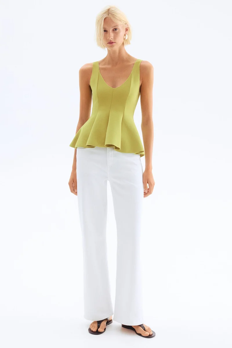 H&M Interlock peplum top
