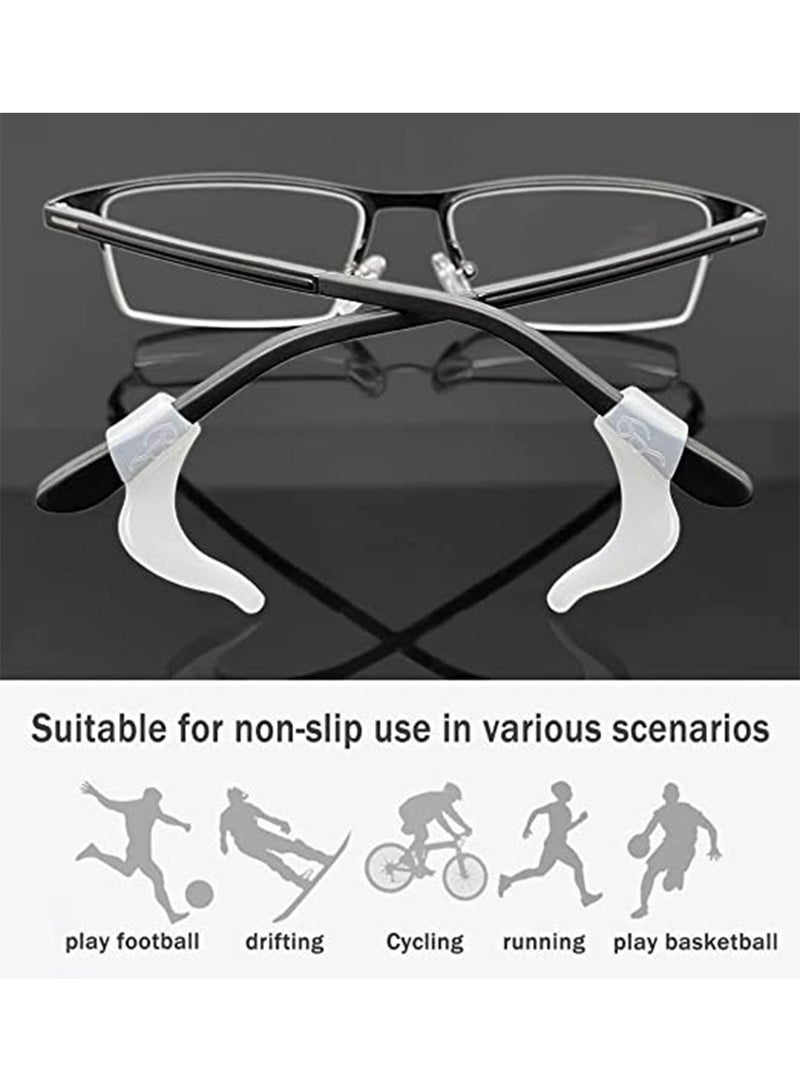 12 Pairs Eyeglass Ear Grip Anti-Slip Eyeglass Holder Premium Silicone Eyeglass Ear Hook Eyeglass Temple Tips Sleeve Retainer for Reading Glasses Sunglasses White - Image 5