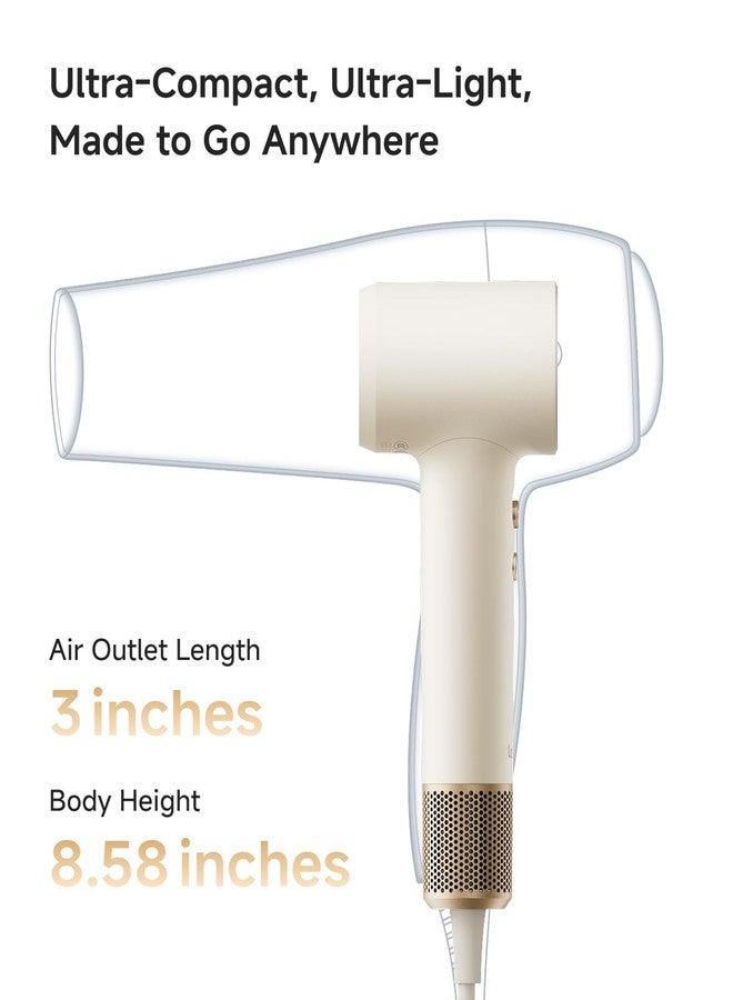 Laifen MINI Hair Dryer, Lightweight and Compact High Speed 200M Ionic Blow Dryer with 110, 000 RPM Powerful Motor for Fast Drying, Low Noise, Hairdryer with Magnetic Nozzle, Child Mode, HD310 - Image 2
