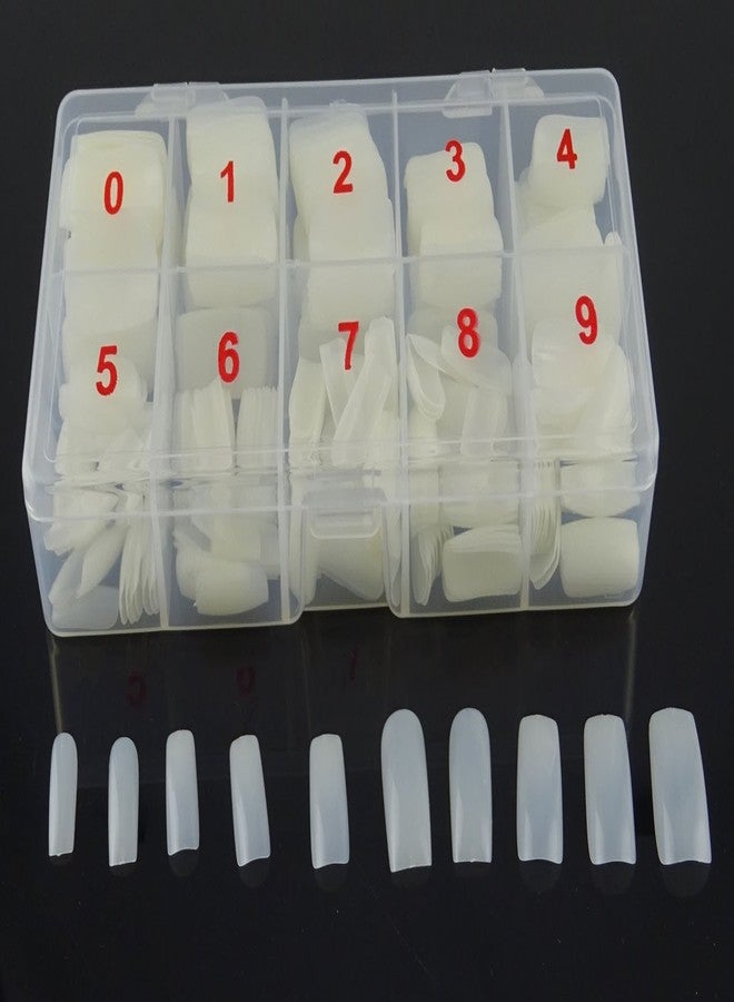 Yueton Pack of 500 Natural Color Full Cover UV Gel False Fake Nail Art TipsNail Tips DIY Design+ Box - Image 4