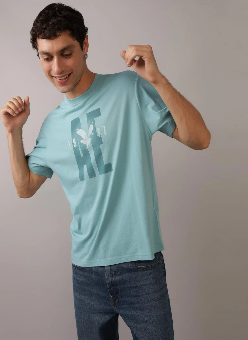 American Eagle Logo Detail Crew Neck T-Shirt