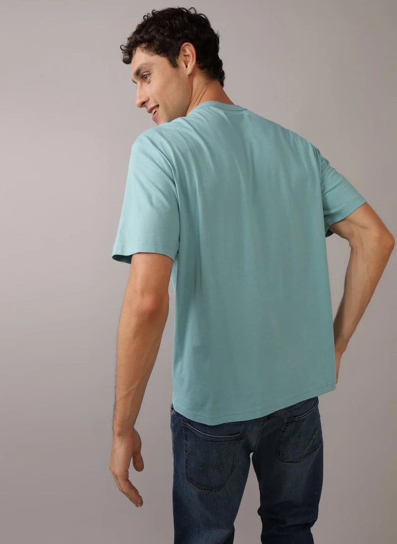 American Eagle Logo Detail Crew Neck T-Shirt