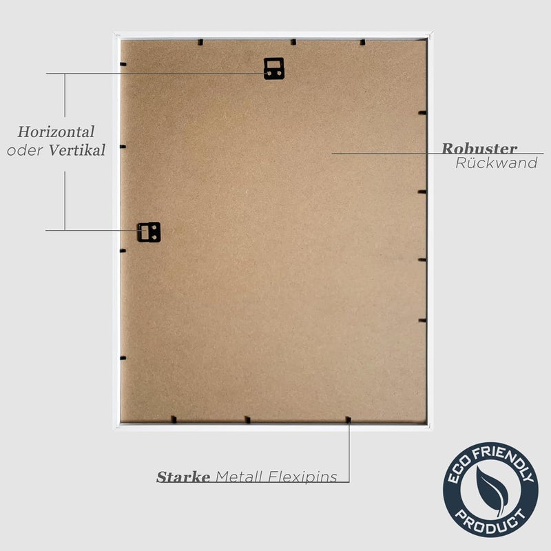 مجموعة من 3 أطر صور ، مقاس 15 × 15 سم، خشب أسود، مزودة بمثبتات، مصنوعة من مادة MDF. - Image 3