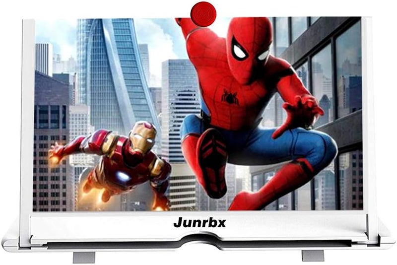 Junrbx Screen Amplifier Magnifier, New Generation Phone Holder Screen Amplifier, 3D HD Video and Gaming Phone Projector-with Foldable Phone Stand, Supports All Smartphones - Image 1