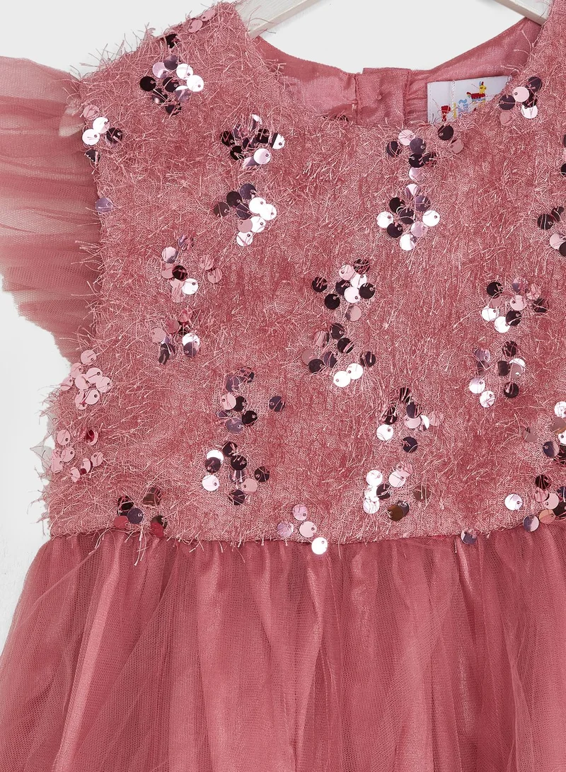 Pinata Mesh Twofer â€“  With Sequinned Yoke