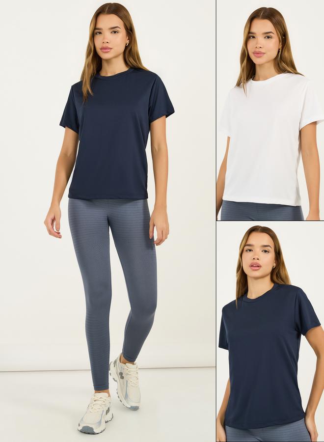 Styli Patch Detail Oversized T-Shirt with Dropped Shoulder  - Image 1