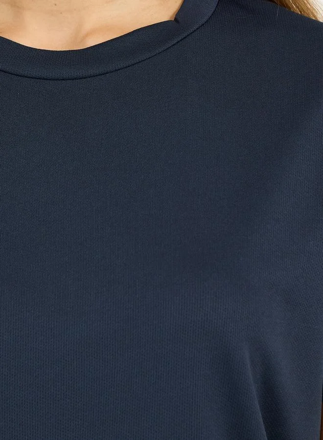Styli Patch Detail Oversized T-Shirt with Dropped Shoulder