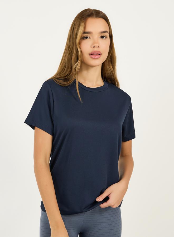 Styli Patch Detail Oversized T-Shirt with Dropped Shoulder  - Image 2