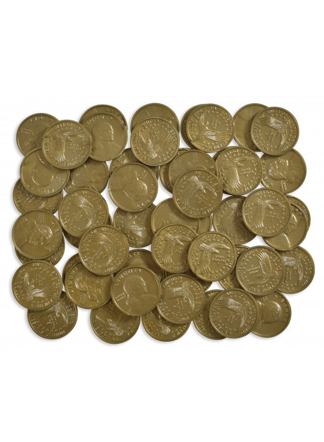 LEARNING ADVANTAGE Play Dollars - Set of 50 Plastic Coins - Designed and Sized Like Real US Currency - Teach Money Math With This Pretend Play Resource - Image 5