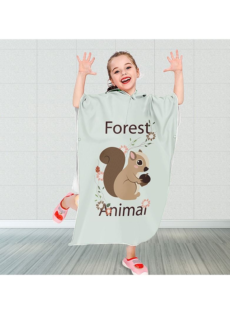 With Hood Coral Fleece Cloaks Bath Towel