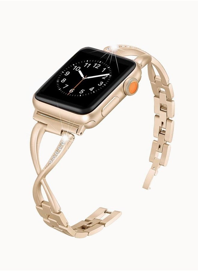 Organizer - Apple Watch 38mm 40mm 41mm Women Series Bands Apple Watch Band Series 9 SE 8 7 6 5 4 3 2 1 Band Bling Metal Bracelet Fancy Cute Dressy Strap - Image 1