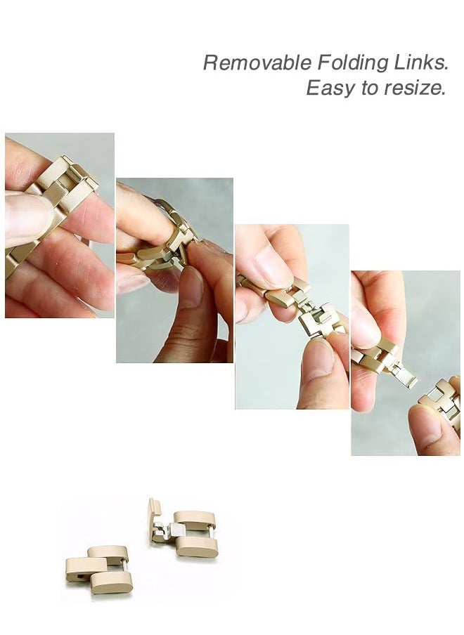 Organizer - Apple Watch 38mm 40mm 41mm Women Series Bands Apple Watch Band Series 9 SE 8 7 6 5 4 3 2 1 Band Bling Metal Bracelet Fancy Cute Dressy Strap - Image 1