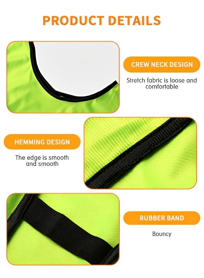 GROIC 12 Pack Scrimmage Training Vest, Sports Pinnies, Basketball Soccer Training Vest, Practice Jerseys, Practice Vest for Adult Youth Kids with Carry Bag.  - Image 3