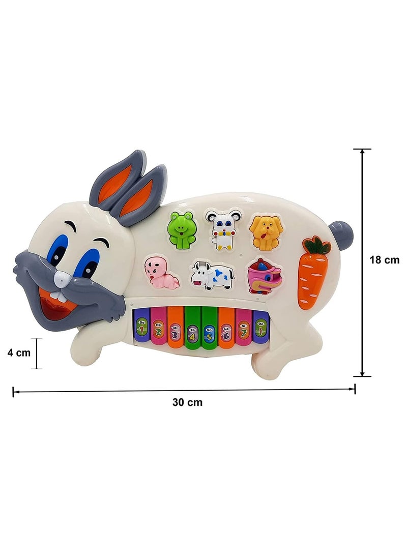 Magic Wand Funny Musical and Educational Rabbit Piano for Children 【Package of 1】【Multi-Colour】 - Image 3