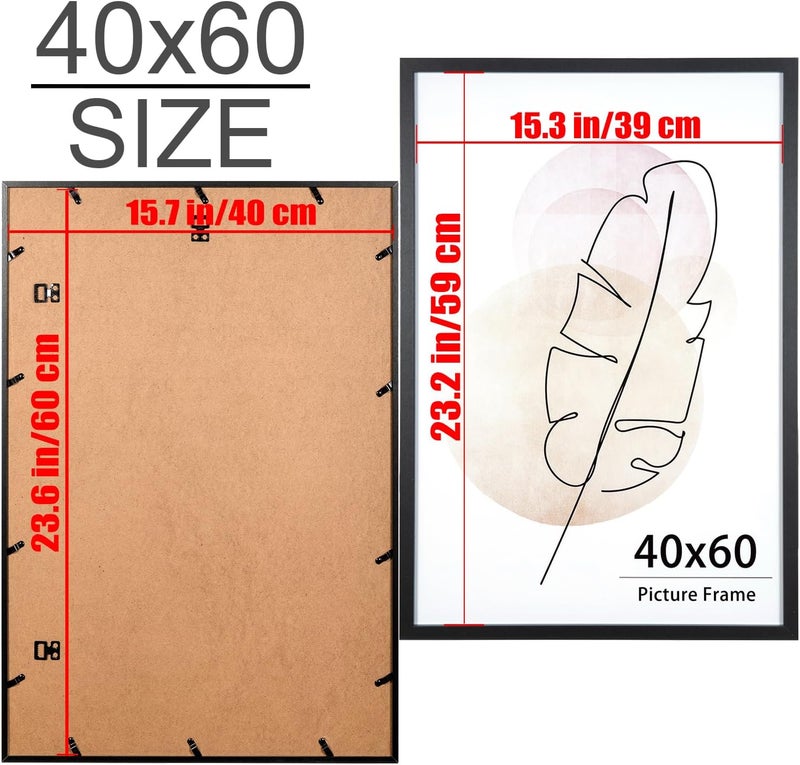 KAIWIN إطار صور للعرض على الحائط والمكتب (أسود، 40x60 (عبوة من 2)) - Image 4