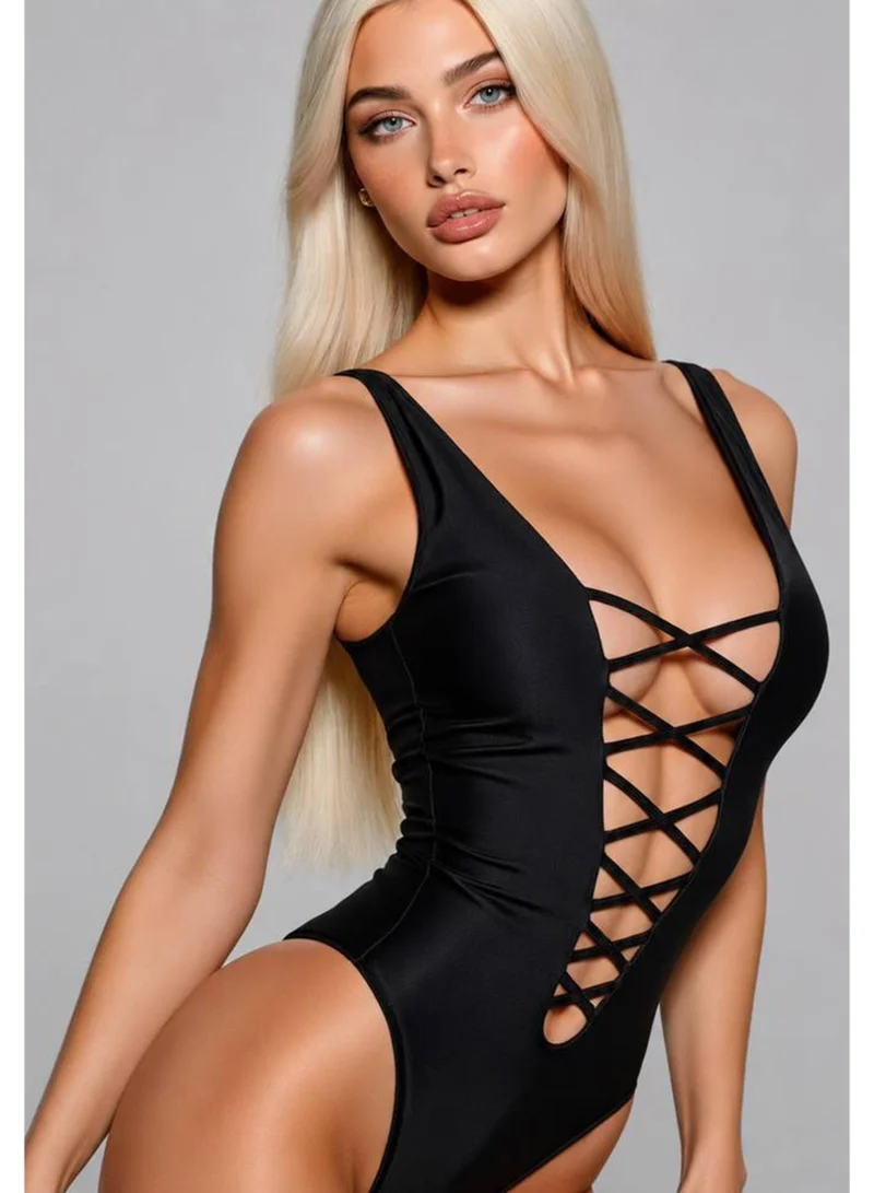 Bona Fide Swimsuit Trinity Black Trinity One Piece Swimsuit for Women | Best Price UAE