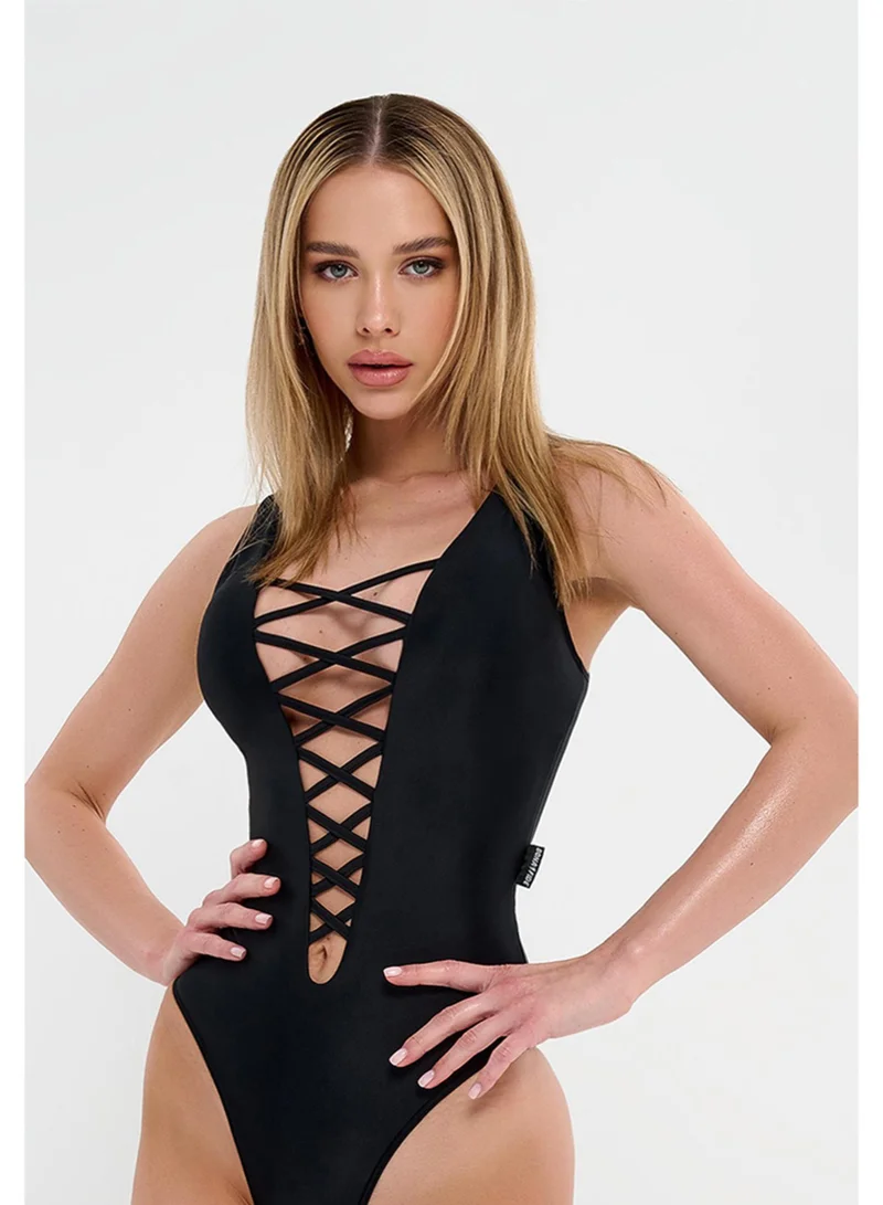 Bona Fide Swimsuit Trinity Black Trinity One Piece Swimsuit for Women | Best Price UAE