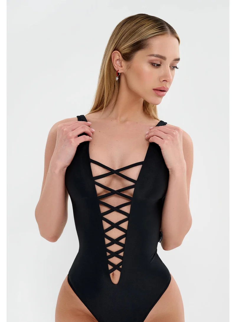 Bona Fide Swimsuit Trinity Black Trinity One Piece Swimsuit for Women | Best Price UAE