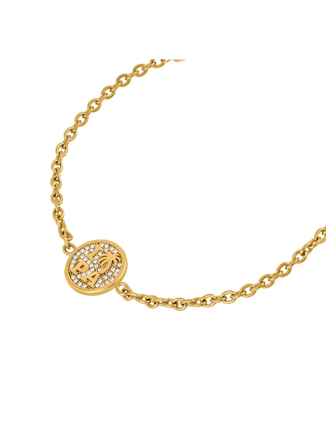 بالم انجلز Cenno Yellow Gold Plated Stainless Steel Chain Bracelet for Women