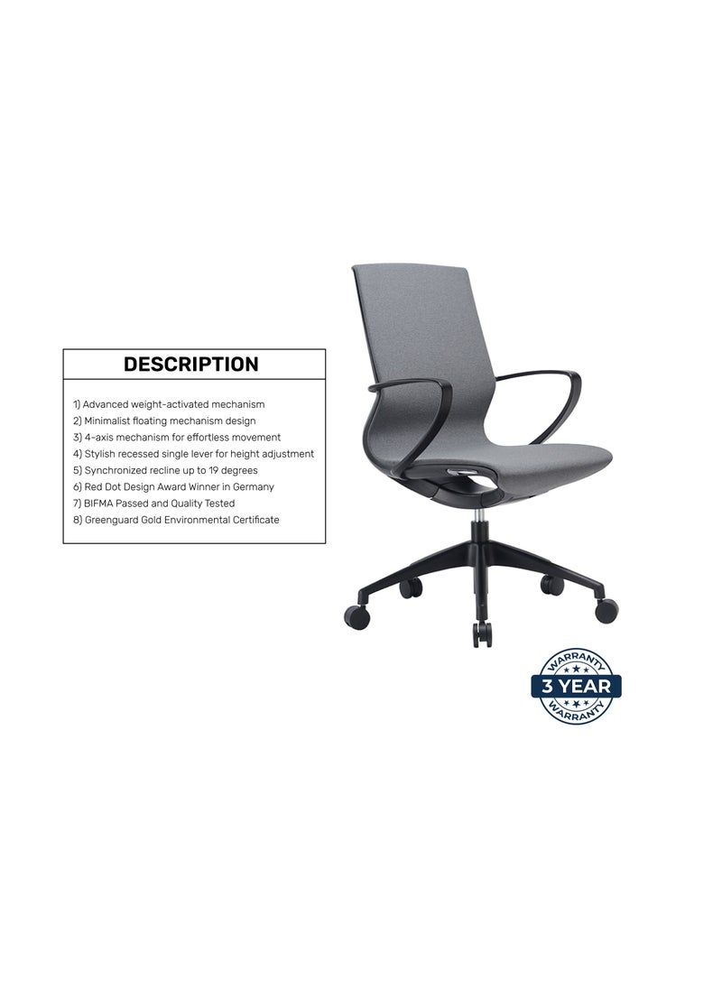 Marics Meeting Ergonomic Office Executive Adjustable Height Modern Comfort Breathable Mesh Wide Seat Home Working Study Office Staff Meeting Chair (Grey) - pzsku/Z72EEF6AE0E7C1C80704EZ/45/_/1676649058/653044bd-fa36-4e13-aefd-42bca4a6aa7f