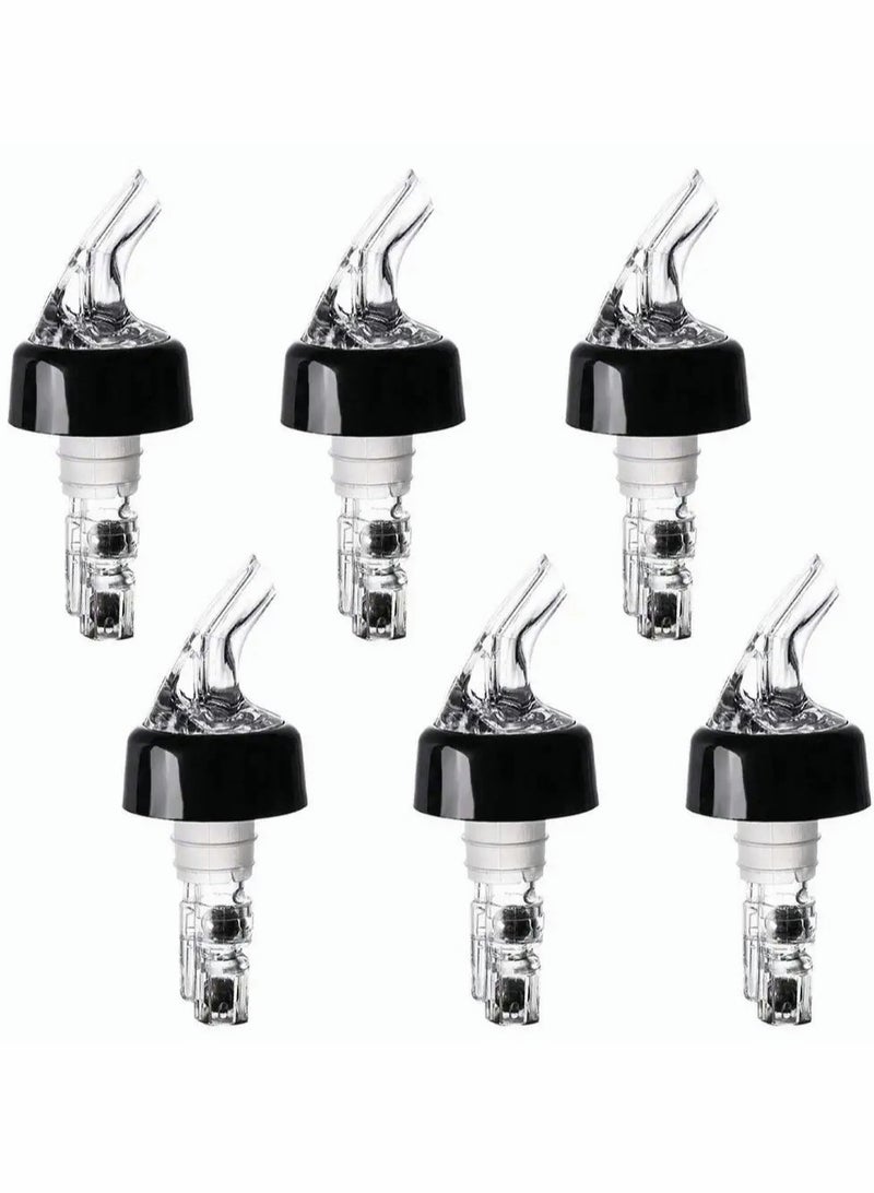 Automatic 1oz Liquor Bottle Pourers Set of 6 for Quick Shot Measuring  Cocktail and Spirits  - Image 1