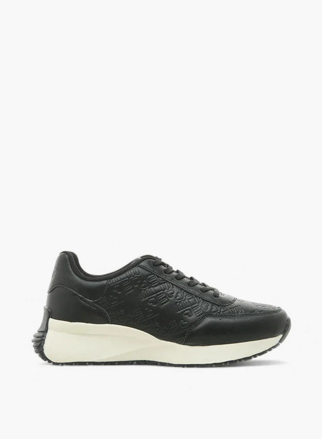 MISSY Women's Monogram Embossed Lace-Up Sneakers