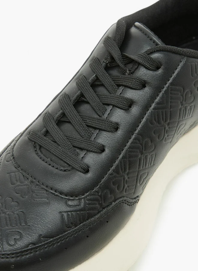 MISSY Women's Monogram Embossed Lace-Up Sneakers