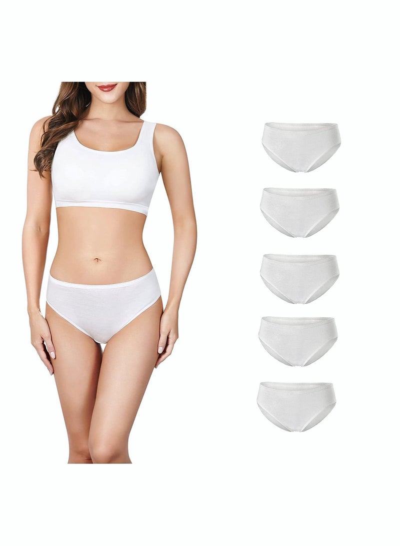 Y&D Disposable Underwear for Women, 7Pcs Women’s Non-woven Briefs Handy Paper Panties Time Use Undergarments Travel Hotel Spa Massage Tanning Sauna, 7 Individual Packs Universal Size (XL) - Image 1